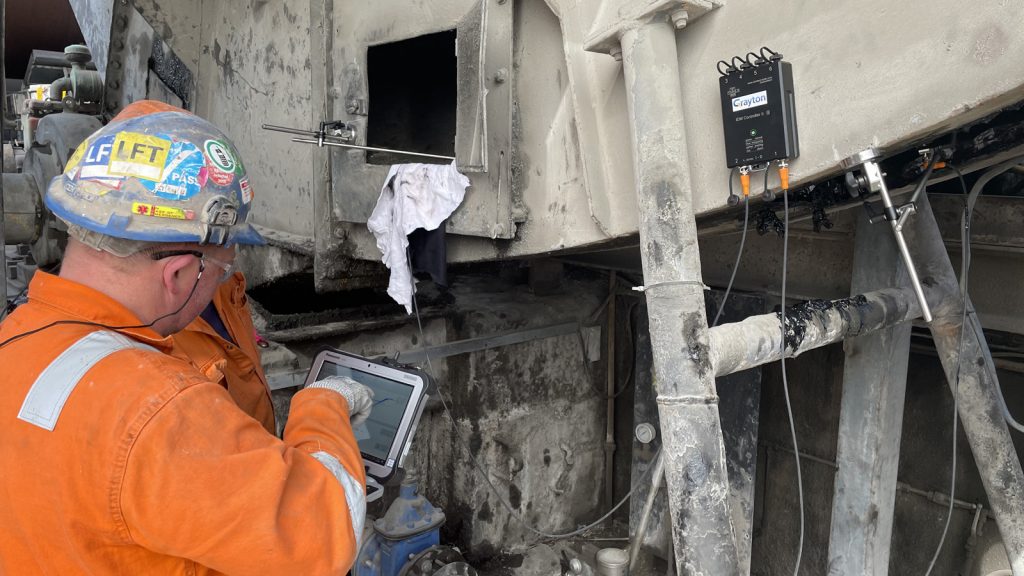 IDM Tool kit taking live data for a kiln girth gear alignment