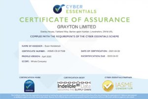 Cyber Essentials Certificate